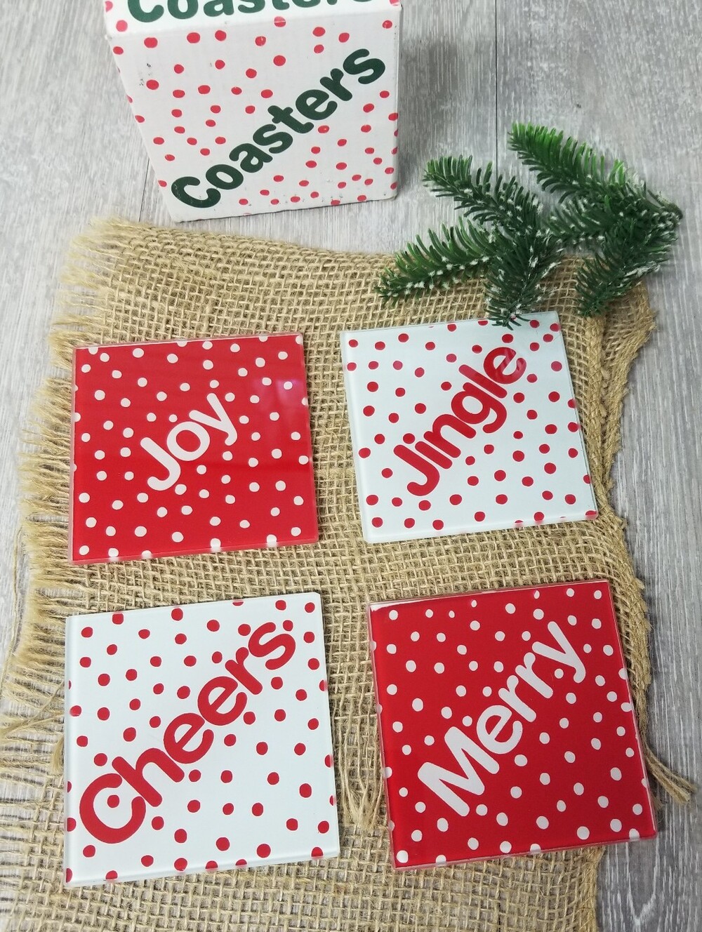 Christmas Glass Coasters